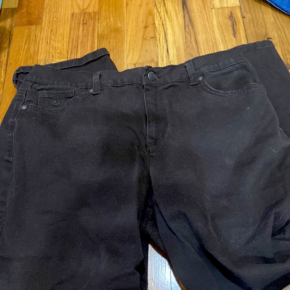 brown jeans